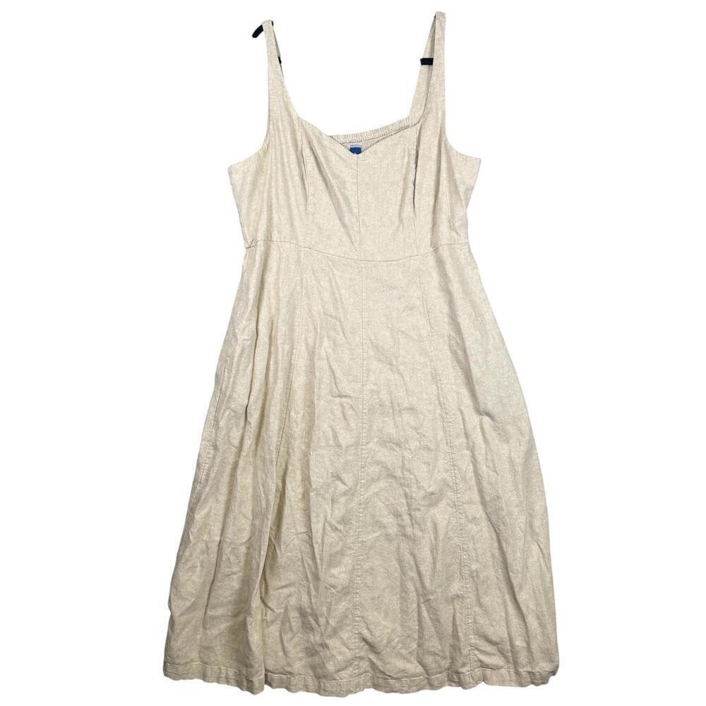 Old Navy Women's Size XL Beige A Line Mini Dress Linen Blend Sleeveless NWOT